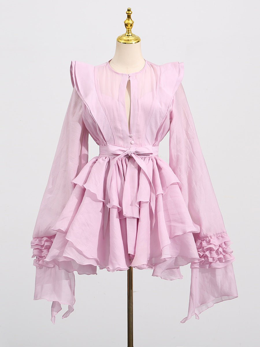 Dress with Asymmetric Design and Cut-Out Details