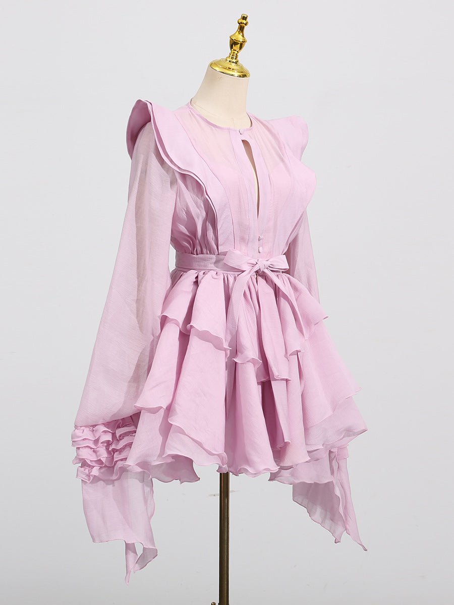 Dress with Asymmetric Design and Cut-Out Details