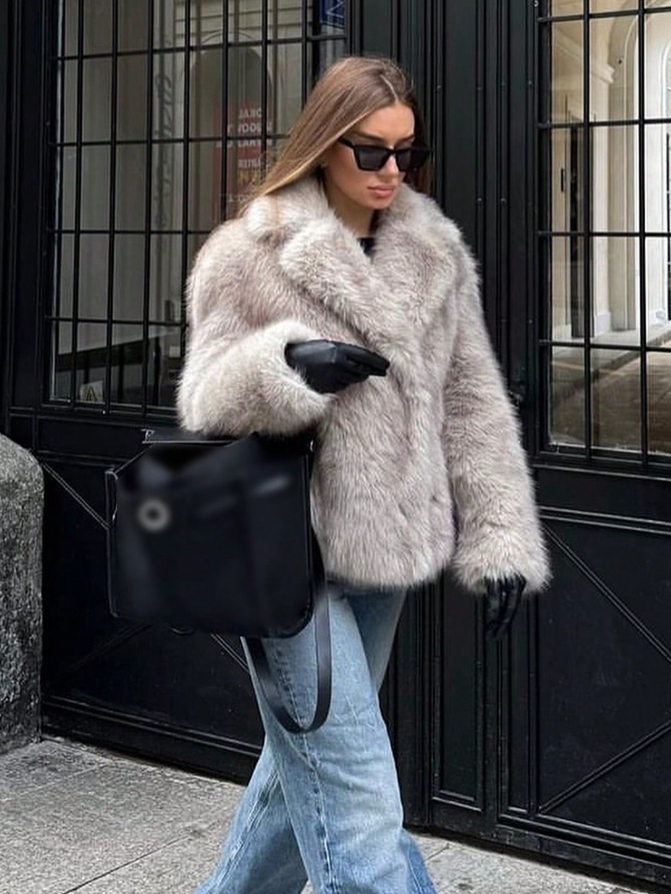 Faux Fur Effect Coat
