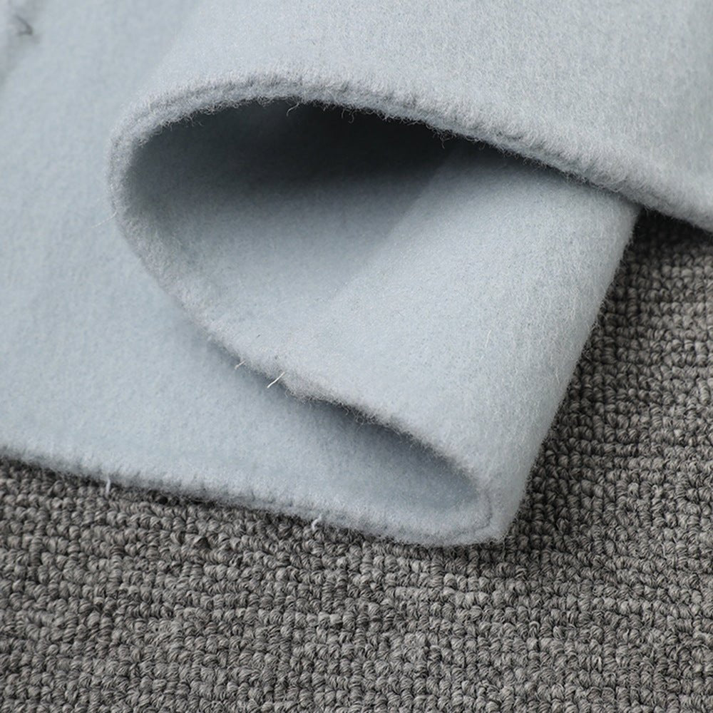 Long Baby Blue Wool Coat