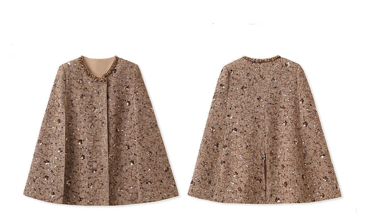 Mocha Mousse Cape Jacket