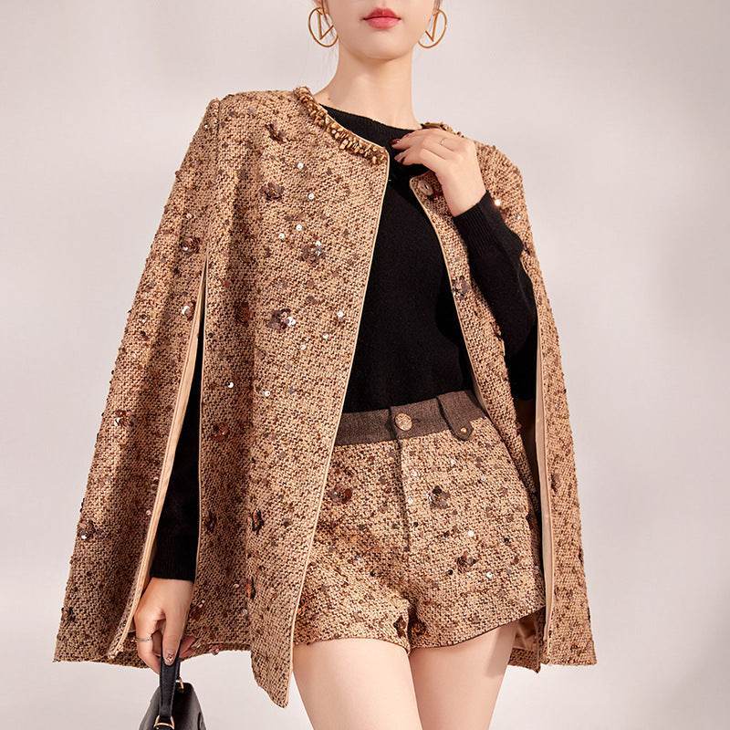 Mocha Mousse Cape Jacket